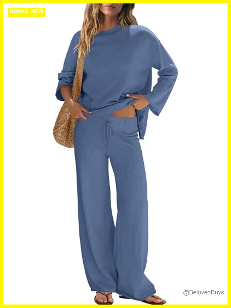Lightweight Knit Matching Lounge Set - Casual Loose Fit 2 Piece Outfit